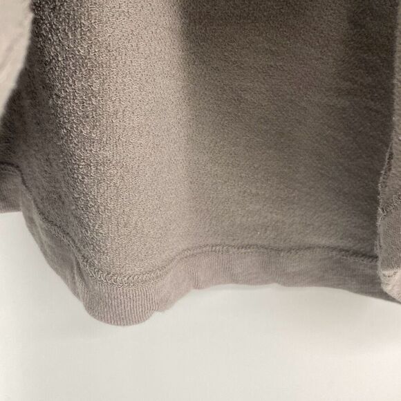 James Perse Women's French Terry Long Sleeve Drawstring Hoodie Taupe Large - Picture 5 of 14